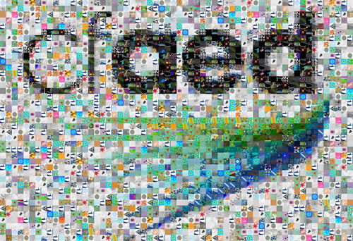 cfaed logo consisting of many little pictures which are submissions from cfaed's Scientific Image Contests 2016-2021